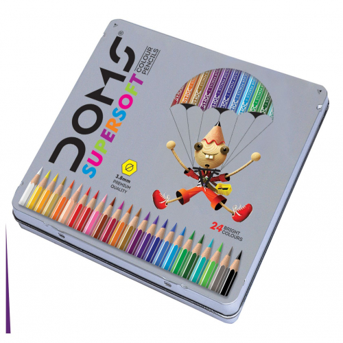 Colour Pencil Doms 24 col. Metal Box