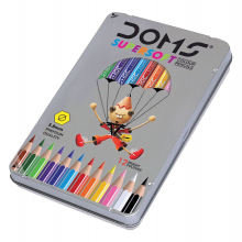 Colour Pencil Doms 12 col. Metal Box